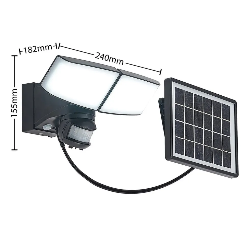 Prios Kalvito LED wandspot solar sensor 2-lamps
