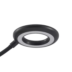 Prios klemlamp Harumi, zwart, oplaadbare batterij, USB, 51 cm