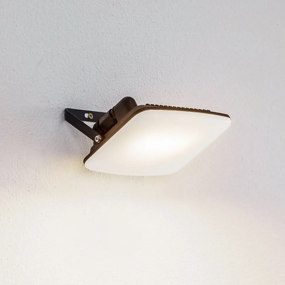 Prios LED buiten wandlamp Kaison, antraciet, 14 cm