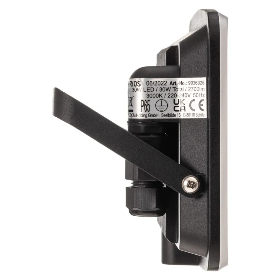 Prios LED buiten wandlamp Kaison, antraciet, 14 cm