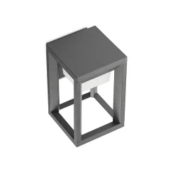 Prios LED buiten wandlamp Gamion, antraciet, metaal, IP54