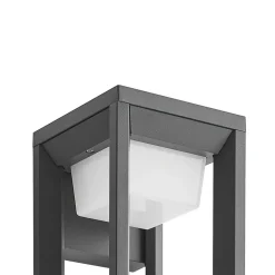 Prios LED buiten wandlamp Gamion, antraciet, metaal, IP54