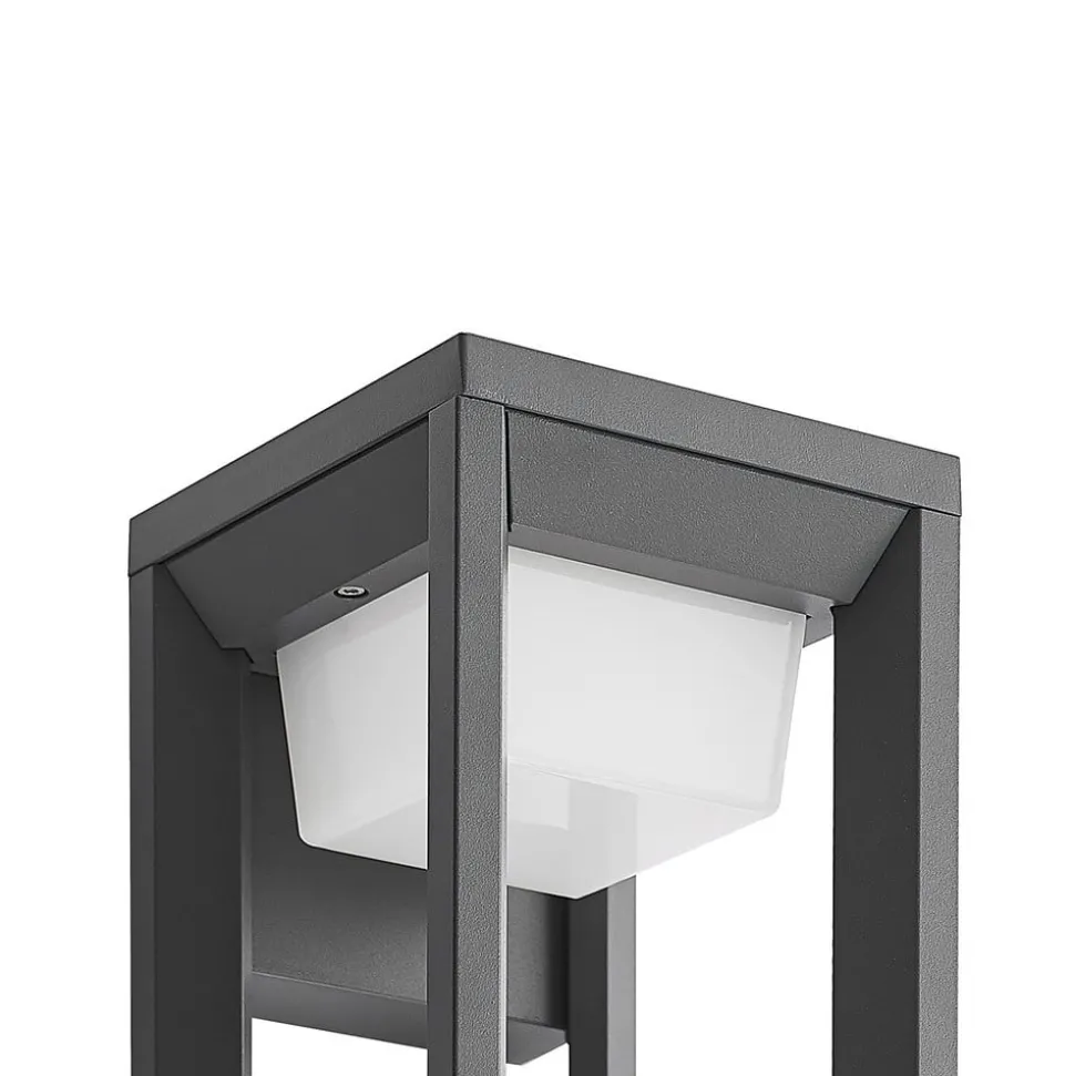 Prios LED buiten wandlamp Gamion, antraciet, metaal, IP54