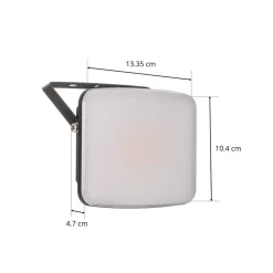 Prios LED buiten wandlamp Kaison, antraciet, 10 cm