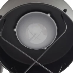 Prios LED buitenlamp Thorus, 204 cm, zwart, 3-lamps, IP44