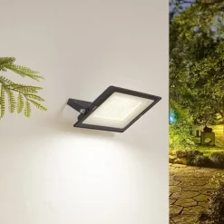 Prios LED buitenspot Maikel, 150W, 12000lm, metaal