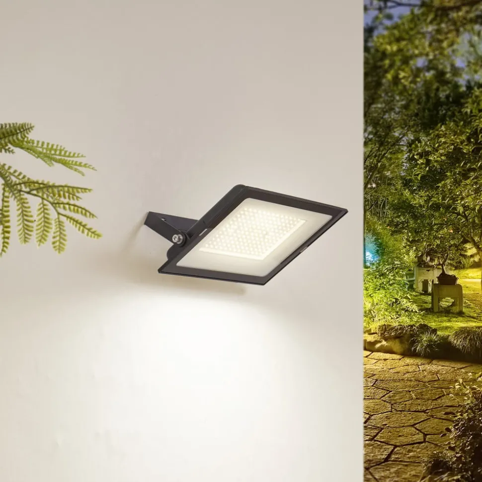 Prios LED buitenspot Maikel, 150W, 12000lm, metaal