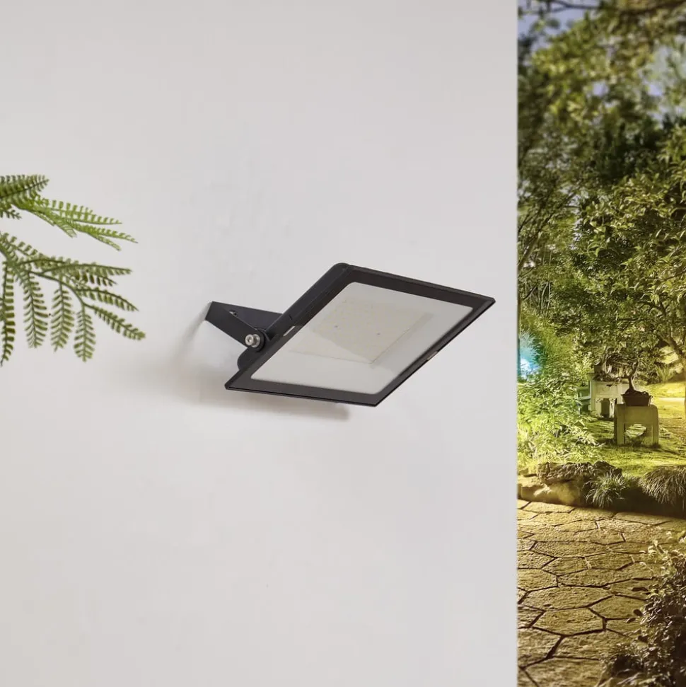 Prios LED buitenspot Maikel, 150W, 12000lm, metaal