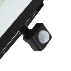 Prios LED buitenspot Maikel, 50W, 4000lm, metaal, sensor