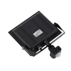 Prios LED buitenspot Maikel, 50W, 4000lm, metaal, sensor