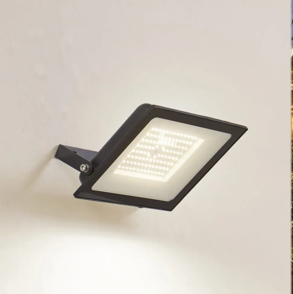 Prios LED buitenspot Maikel, 100W, 8000lm, metaal