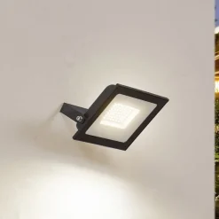 Prios LED buitenspot Maikel, 50W, 4000lm, metaal