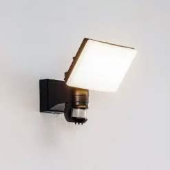 Prios LED buitenwandspot Avayah, bewegingsmelder, IP44