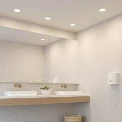 Prios LED inbouwlamp Cadance, wit, 17 cm, CCT, IP44