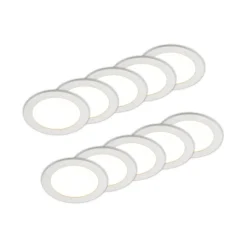 Prios LED inbouwlamp Cadance, wit, 17 cm, set van 10, CCT