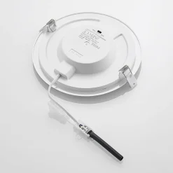 Prios LED inbouwlamp Cadance, zilver, 22 cm, CCT, IP44