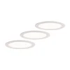 Prios LED inbouwlamp Cadance, wit, 22 cm, set van 3, CCT