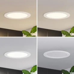 Prios LED inbouwlamp Cadance, wit, 22 cm, set van 3, CCT