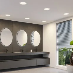 Prios LED inbouwlamp Cadance, wit, 22 cm, CCT, IP44