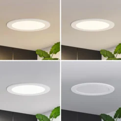 Prios LED inbouwlamp Cadance, wit, 22 cm, CCT, IP44