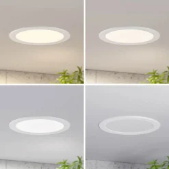 Prios LED inbouwlamp Cadance, wit, 24 cm, CCT, IP44