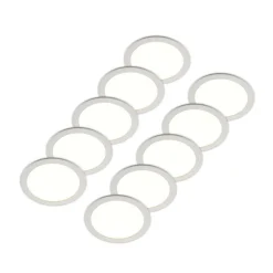 Prios LED inbouwlamp Cadance, wit, 24cm, set van 10, CCT