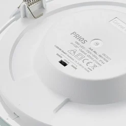 Prios LED inbouwlamp Cadance, wit, 22 cm, set van 10, CCT