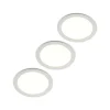 Prios LED inbouwlamp Cadance, wit, 24 cm, set van 3, CCT
