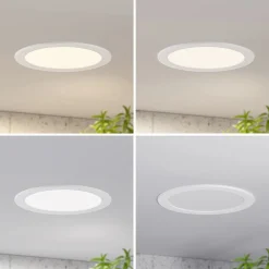 Prios LED inbouwlamp Cadance, wit, 24 cm, set van 3, CCT