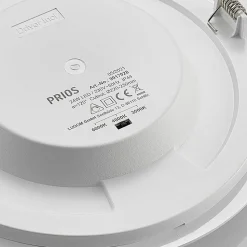 Prios LED inbouwlamp Cadance, wit, 24 cm, set van 3, CCT