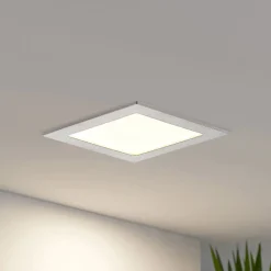 Prios LED inbouwlamp Helina, zilver, 16,5 cm, dimbaar