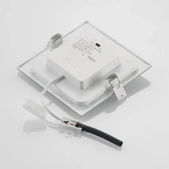 Prios LED inbouwlamp Helina, zilver, 16,5 cm, dimbaar