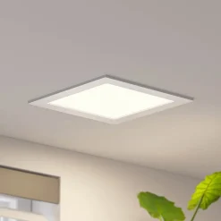 Prios LED inbouwlamp Helina, zilver, 22 cm, 18 W, dimbaar