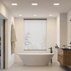 Prios LED inbouwlamp Helina, zilver, 22 cm, 18 W, dimbaar