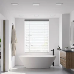 Prios LED inbouwlamp Helina, zilver, 22 cm, 18 W, dimbaar