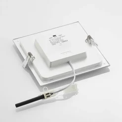 Prios LED inbouwlamp Helina, zilver, 22 cm, 18 W, dimbaar