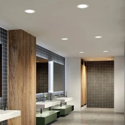 Prios LED inbouwlamp Rida, 3 stuks, wit, 23 cm, 25W, CCT, IP44