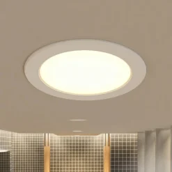 Prios LED inbouwlamp Rida, 10st, wit, 23cm, 25W, CCT, IP44