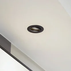 Prios LED inbouwlamp Shima, zwart, 9 W, 3000K, dimbaar