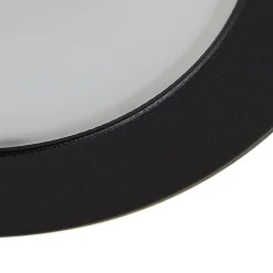 Prios LED inbouwspot Rida, zwart, Ø 10 cm, CCT, IP44