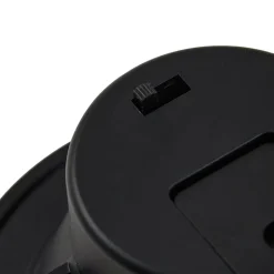 Prios LED inbouwspot Rida, zwart, Ø 10 cm, CCT, IP44