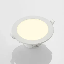 Prios LED inbouwspot Rida, wit. Ø 15 cm, CCT, IP44