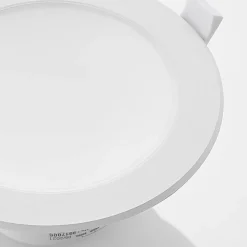 Prios LED inbouwspot Rida, wit. Ø 15 cm, CCT, IP44