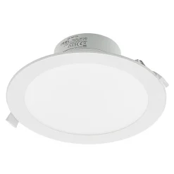 Prios LED inbouwspot Rida, wit. Ø 23 cm, 25W, CCT, IP44