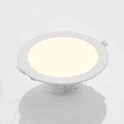 Prios LED inbouwspot Rida, wit. Ø 23 cm, 25W, CCT, IP44