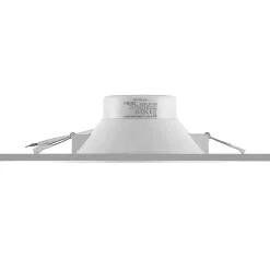 Prios LED inbouwspot Rida, wit. Ø 23 cm, 25W, CCT, IP44