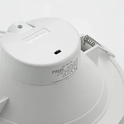 Prios LED inbouwspot Rida, wit. Ø 23 cm, 25W, CCT, IP44