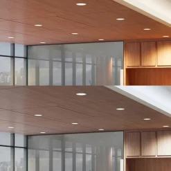 Prios LED inbouwspot Rida, wit. Ø 23 cm, 30W, CCT, IP44