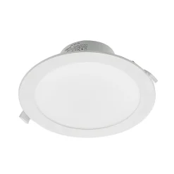 Prios LED inbouwspot Rida, wit. Ø 23 cm, 30W, CCT, IP44