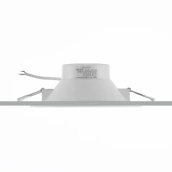 Prios LED inbouwspot Rida, wit. Ø 23 cm, 30W, CCT, IP44